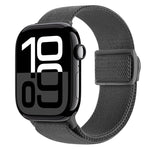 Cinturino per orologio in nylon con fibbia a scatto con trama in fibra di carbonio, For Apple Watch Series 10 42mm