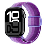 Cinturino per orologio in nylon con fibbia a scatto con trama in fibra di carbonio, For Apple Watch Series 10 42mm