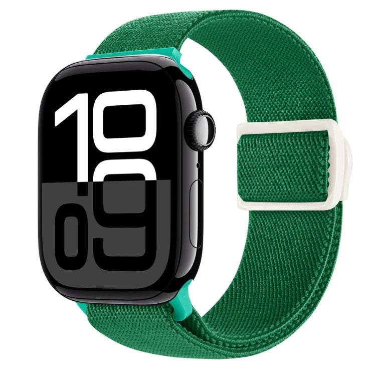 Cinturino per orologio in nylon con fibbia a scatto con trama in fibra di carbonio, For Apple Watch Series 10 42mm