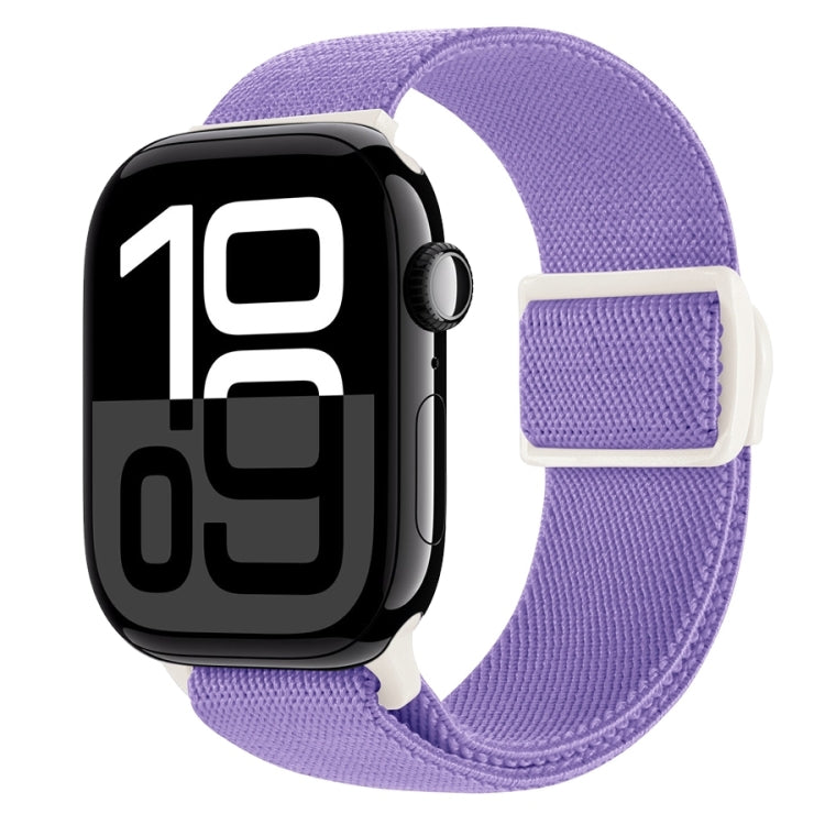 Cinturino per orologio in nylon con fibbia a scatto con trama in fibra di carbonio, For Apple Watch Series 10 42mm