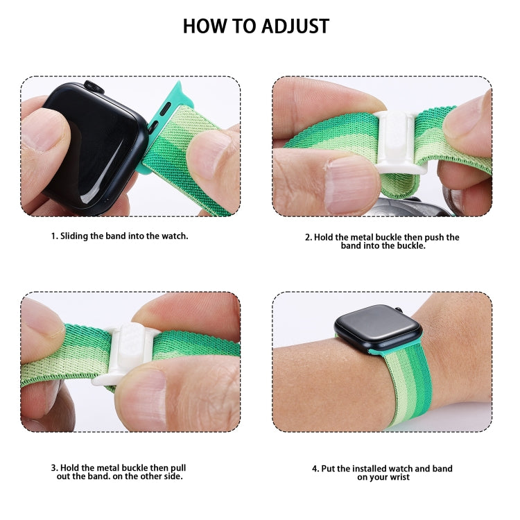 Cinturino per orologio in nylon con fibbia a scatto con trama in fibra di carbonio, For Apple Watch Series 9 45mm