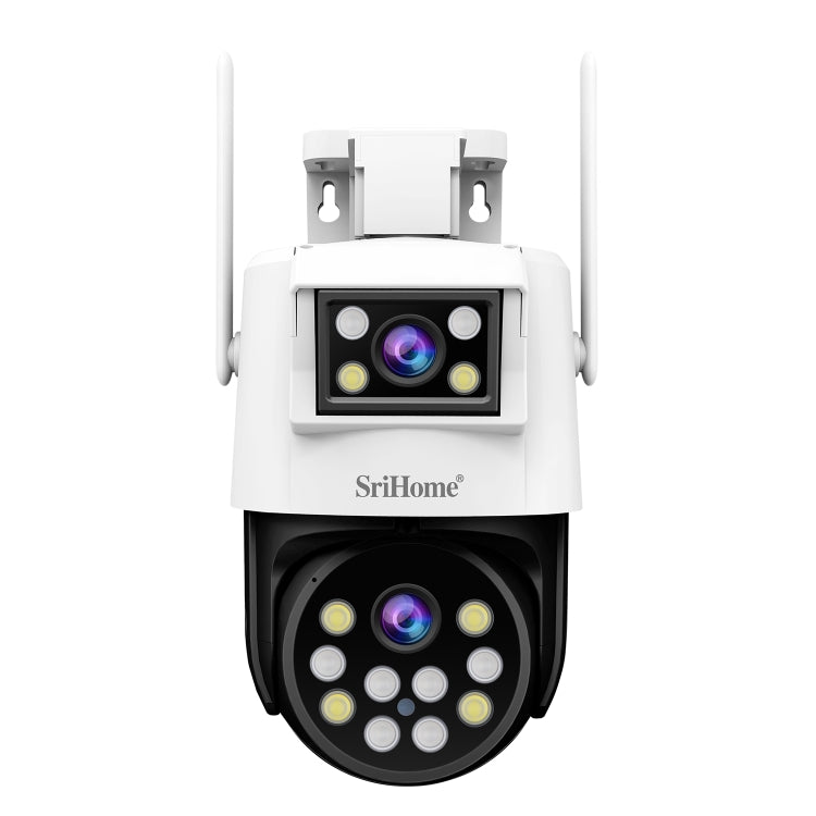SriHome SH048 Telecamera IP a doppio obiettivo per visione notturna intelligente con tracciamento umanoide da 2 MP + 2 MP, SH048