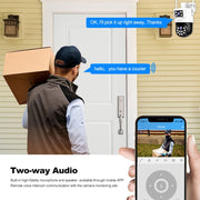 SriHome SH048 Telecamera IP a doppio obiettivo per visione notturna intelligente con tracciamento umanoide da 2 MP + 2 MP, SH048
