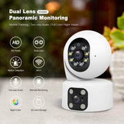 SriHome SH049 Telecamera IP HD a doppio obiettivo con tracciamento umanoide da 2 MP + 2 MP, SH049