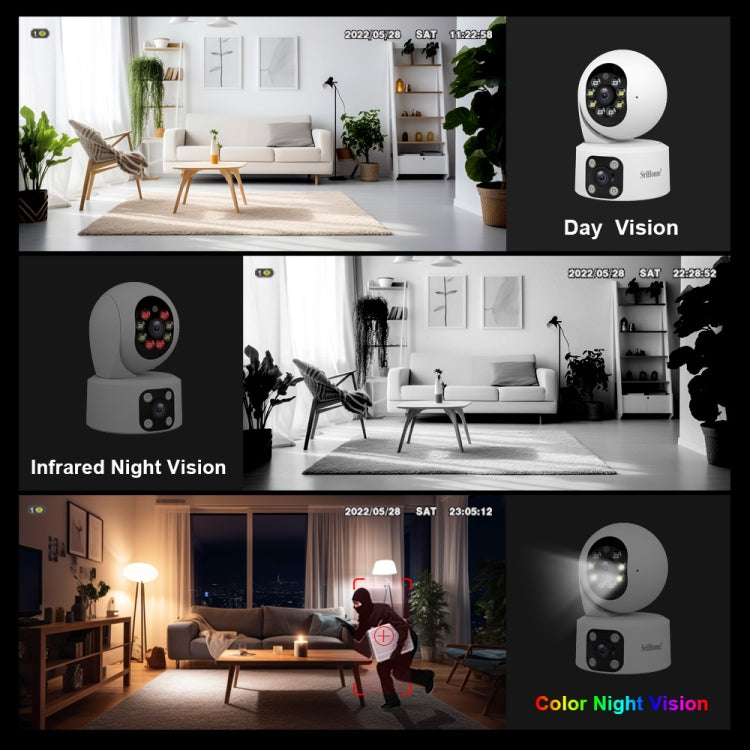 SriHome SH049 Telecamera IP HD doppio obiettivo 2MP