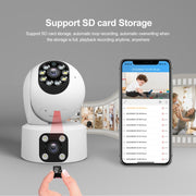 SriHome SH049 Telecamera IP HD a doppio obiettivo con tracciamento umanoide da 2 MP + 2 MP, SH049