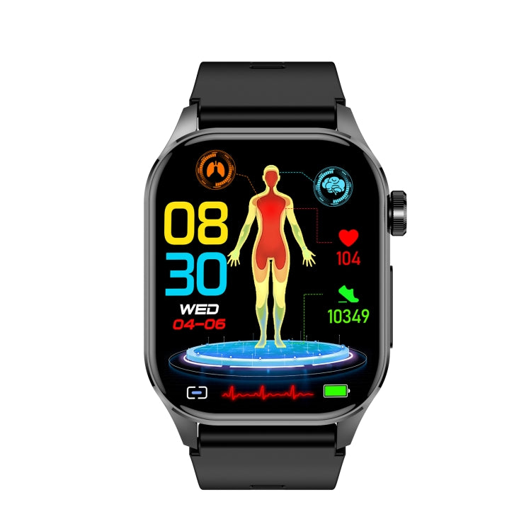 ET580 Schermo AMOLED da 2,04 pollici Sport Smart Watch Supporto chiamata Bluetooth / Funzione ECG
