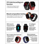 ET580 Schermo AMOLED da 2,04 pollici Sport Smart Watch Supporto chiamata Bluetooth / Funzione ECG