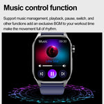 ET580 Schermo AMOLED da 2,04 pollici Sport Smart Watch Supporto chiamata Bluetooth / Funzione ECG