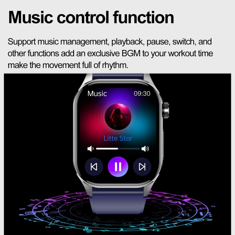 ET580 Schermo AMOLED da 2,04 pollici Sport Smart Watch Supporto chiamata Bluetooth / Funzione ECG