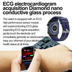 ET580 Schermo AMOLED da 2,04 pollici Sport Smart Watch Supporto chiamata Bluetooth / Funzione ECG