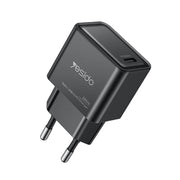 Caricabatterie a ricarica rapida GaN con interfaccia USB-C/Type-C Yesido YC62 PD 25W, YC62