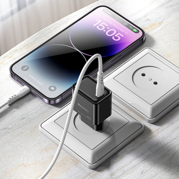 Caricabatterie rapido GaN USB-C 25W Yesido YC62