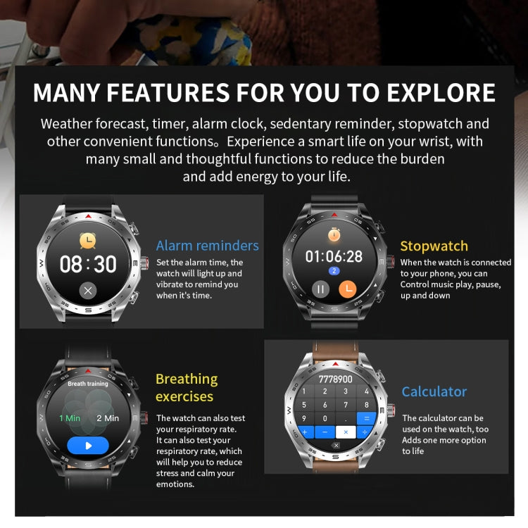 LEMFO T95 Schermo IPS da 1,52 pollici 2 in 1 Auricolare Bluetooth Smart Watch Supporta il monitoraggio della salute