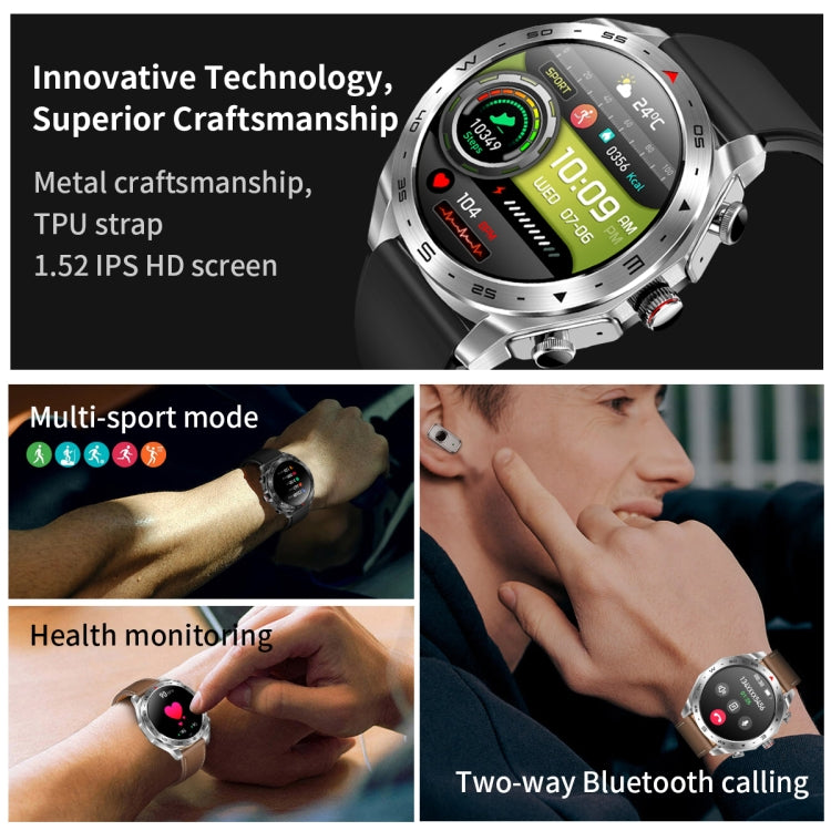 LEMFO T95 Schermo IPS da 1,52 pollici 2 in 1 Auricolare Bluetooth Smart Watch Supporta il monitoraggio della salute