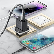 Caricabatterie a ricarica rapida GaN con interfaccia USB-C/Type-C+USB Yesido YC83 PD da 30 W, YC83