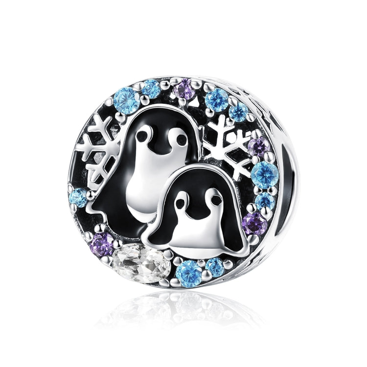 Accessori per bracciale casa pinguino in argento sterling S925 con perline di diamanti