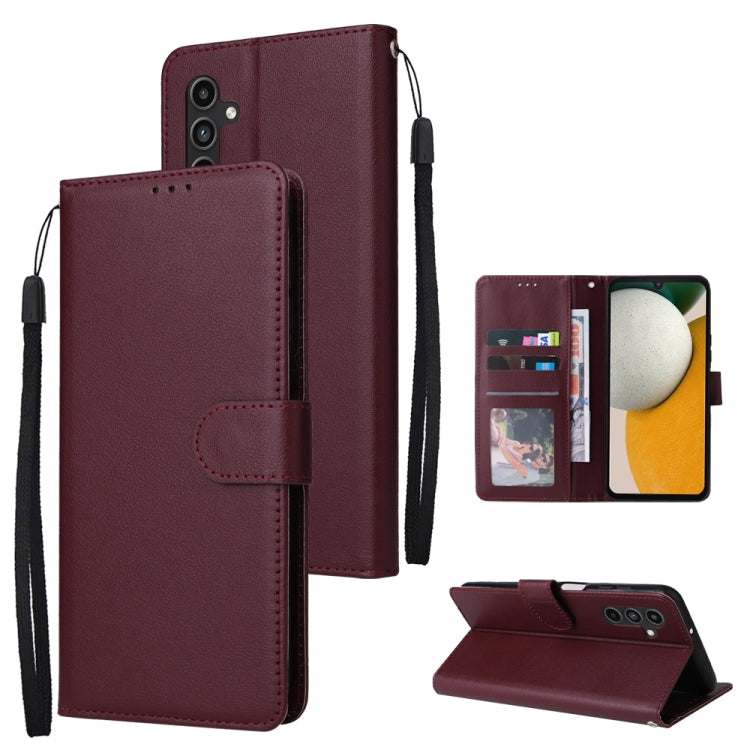 Custodia per cellulare multifunzionale in pelle con 3 slot per schede, For Galaxy A36 5G, For Galaxy A55 5G, For Galaxy A35 5G, For Galaxy A15