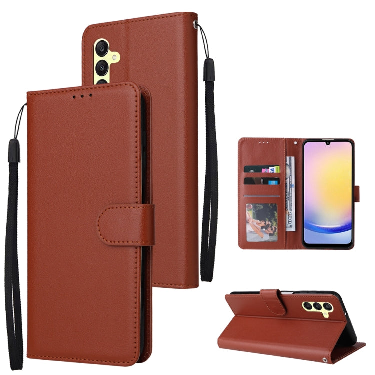 Custodia per cellulare multifunzionale in pelle con 3 slot per schede, For Galaxy A05, For Galaxy A25 5G