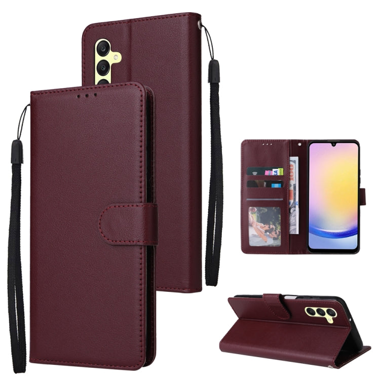 Custodia per cellulare multifunzionale in pelle con 3 slot per schede, For Galaxy A05, For Galaxy A25 5G