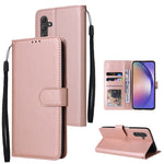 Custodia per cellulare multifunzionale in pelle con 3 slot per schede, For Galaxy A36 5G, For Galaxy A55 5G, For Galaxy A35 5G, For Galaxy A15