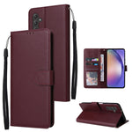 Custodia per cellulare multifunzionale in pelle con 3 slot per schede, For Galaxy A36 5G, For Galaxy A55 5G, For Galaxy A35 5G, For Galaxy A15