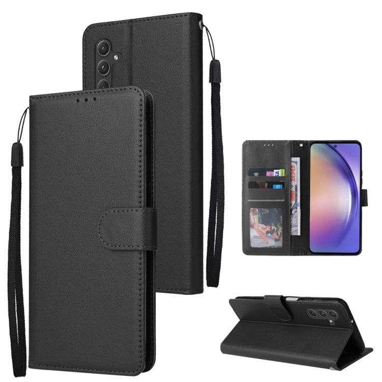 Custodia per cellulare multifunzionale in pelle con 3 slot per schede, For Galaxy A36 5G, For Galaxy A55 5G, For Galaxy A35 5G, For Galaxy A15