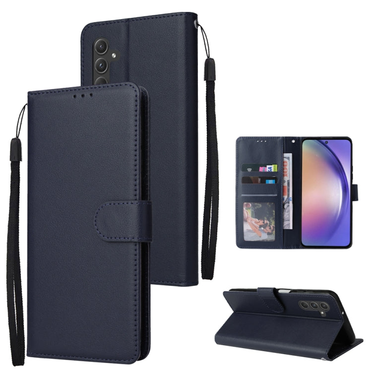 Custodia per cellulare multifunzionale in pelle con 3 slot per schede, For Galaxy A36 5G, For Galaxy A55 5G, For Galaxy A35 5G, For Galaxy A15
