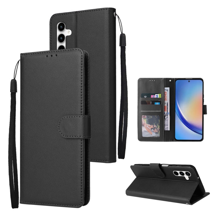 Custodia per cellulare multifunzionale in pelle con 3 slot per schede, For Galaxy A36 5G, For Galaxy A55 5G, For Galaxy A35 5G, For Galaxy A15