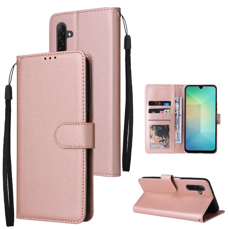 Custodia per cellulare multifunzionale in pelle con 3 slot per schede, For Galaxy A26 5G / A18 / A17, For Galaxy A57 5G, For Galaxy A37 5G, For Galaxy A56 5G