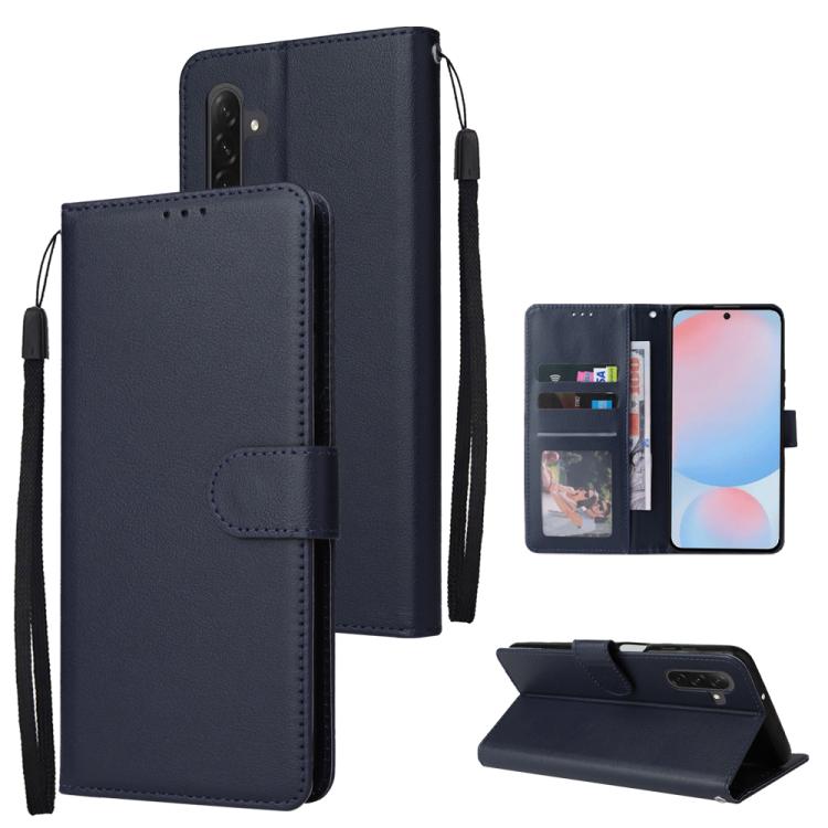 Custodia per cellulare multifunzionale in pelle con 3 slot per schede, For Galaxy A26 5G / A18 / A17, For Galaxy A57 5G, For Galaxy A37 5G, For Galaxy A56 5G