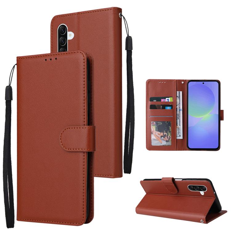 Custodia per cellulare multifunzionale in pelle con 3 slot per schede, For Galaxy A36 5G, For Galaxy A55 5G, For Galaxy A35 5G, For Galaxy A15