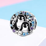 Accessori per bracciale casa pinguino in argento sterling S925 con perline di diamanti