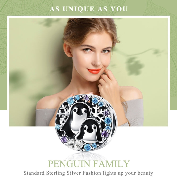 Accessori per bracciale casa pinguino in argento sterling S925 con perline di diamanti