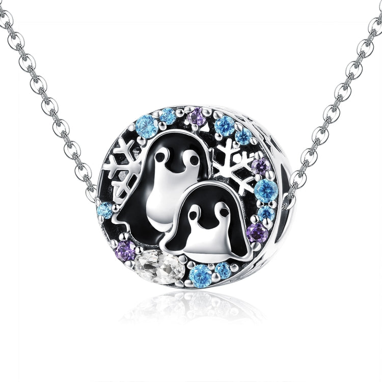 Accessori per bracciale casa pinguino in argento sterling S925 con perline di diamanti