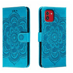 Custodia in pelle per telefono con motivo in rilievo Sun Mandala, For Samsung Galaxy A33 5G, ForSamsung  Galaxy A03, For Samsung Galaxy A13
