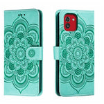 Custodia in pelle per telefono con motivo in rilievo Sun Mandala, For Samsung Galaxy A33 5G, ForSamsung  Galaxy A03, For Samsung Galaxy A13