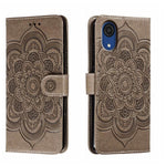 Custodia in pelle per telefono con motivo in rilievo Sun Mandala, For Samsung Galaxy A53 5G, For Samsung Galaxy A73 5G, For Samsung Galaxy A03 Core