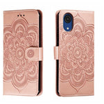 Custodia in pelle per telefono con motivo in rilievo Sun Mandala, For Samsung Galaxy A53 5G, For Samsung Galaxy A73 5G, For Samsung Galaxy A03 Core