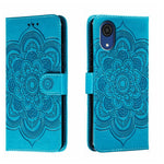 Custodia in pelle per telefono con motivo in rilievo Sun Mandala, For Samsung Galaxy A53 5G, For Samsung Galaxy A73 5G, For Samsung Galaxy A03 Core
