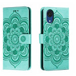 Custodia in pelle per telefono con motivo in rilievo Sun Mandala, For Samsung Galaxy A53 5G, For Samsung Galaxy A73 5G, For Samsung Galaxy A03 Core