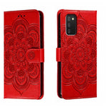 Custodia in pelle per telefono con motivo in rilievo Sun Mandala, For Samsung Galaxy M52 5G, For Samsung Galaxy A13 5G, For Samsung  Galaxy A03S