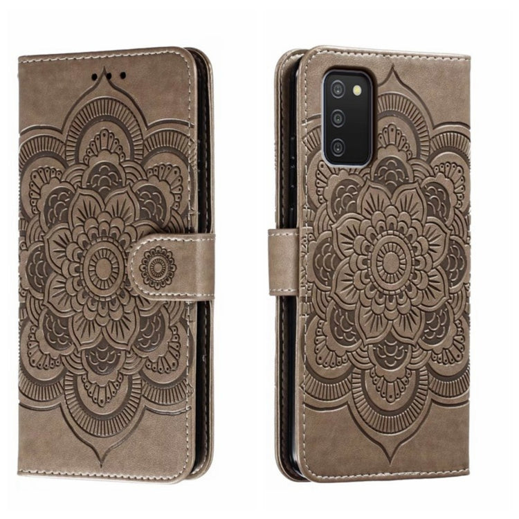 Custodia in pelle per telefono con motivo in rilievo Sun Mandala, For Samsung Galaxy M52 5G, For Samsung Galaxy A13 5G, For Samsung  Galaxy A03S