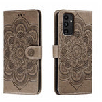 Custodia in pelle per telefono con motivo in rilievo Sun Mandala, For Samsung Galaxy M52 5G, For Samsung Galaxy A13 5G, For Samsung  Galaxy A03S