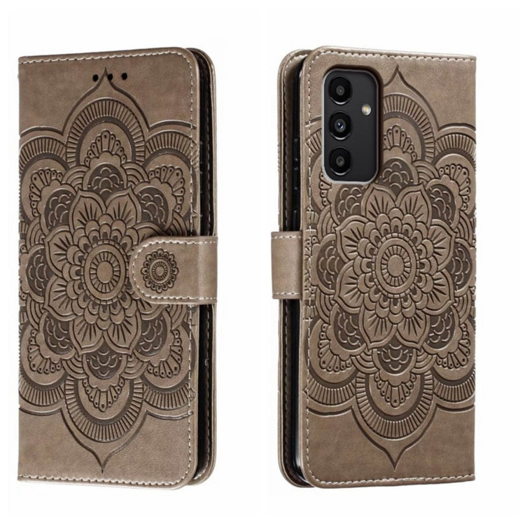 Custodia in pelle per telefono con motivo in rilievo Sun Mandala, For Samsung Galaxy M52 5G, For Samsung Galaxy A13 5G, For Samsung  Galaxy A03S