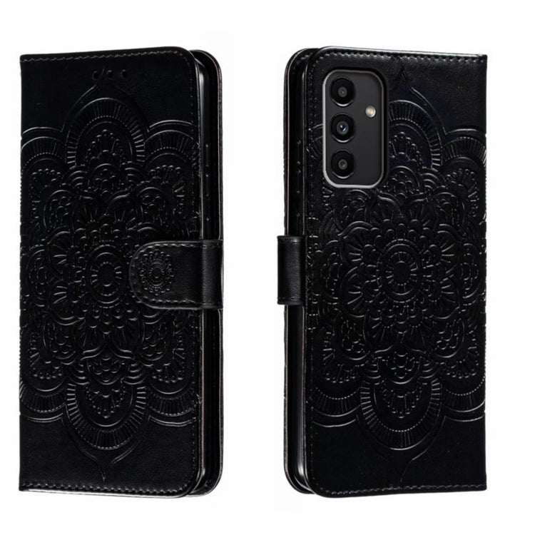 Custodia in pelle per telefono con motivo in rilievo Sun Mandala, For Samsung Galaxy M52 5G, For Samsung Galaxy A13 5G, For Samsung  Galaxy A03S