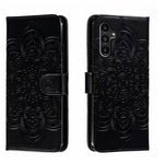 Custodia in pelle per telefono con motivo in rilievo Sun Mandala, For Samsung Galaxy A55, For Samsung  Galaxy A15, For Samsung Galaxy S23 FE