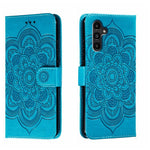 Custodia in pelle per telefono con motivo in rilievo Sun Mandala, For Samsung Galaxy A55, For Samsung  Galaxy A15, For Samsung Galaxy S23 FE