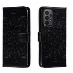 Custodia in pelle per telefono con motivo in rilievo Sun Mandala, For Samsung Galaxy A24 4G, For Samsung Galaxy M13 5G, For Samsung  Galaxy A23