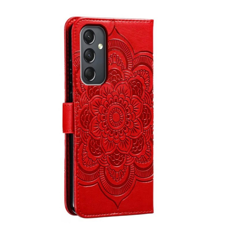 Custodia in pelle per telefono con motivo in rilievo Sun Mandala, For Samsung Galaxy A24 4G, For Samsung Galaxy M13 5G, For Samsung  Galaxy A23